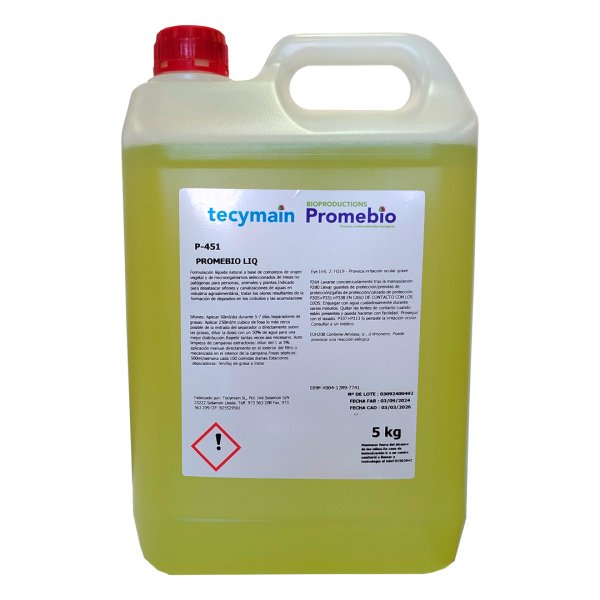 Desatascador biológico enzimático para grasas - 5 litros Vetonek