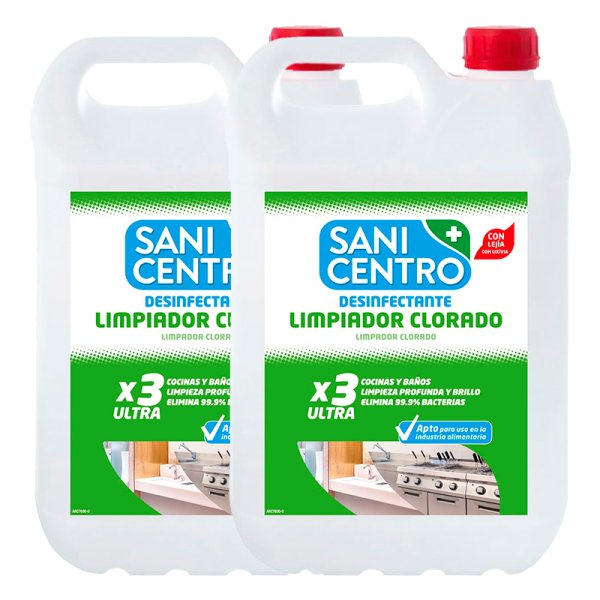Limpiador Desinfectante Sanicentro con Lejía 2x5L Vetonek
