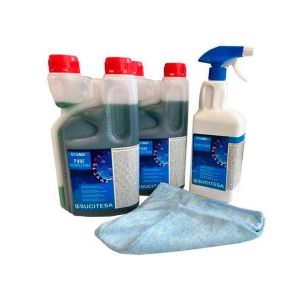 Desinfectante virucida concentrado - Kit 2L con etiquetado y bayeta Vetonek