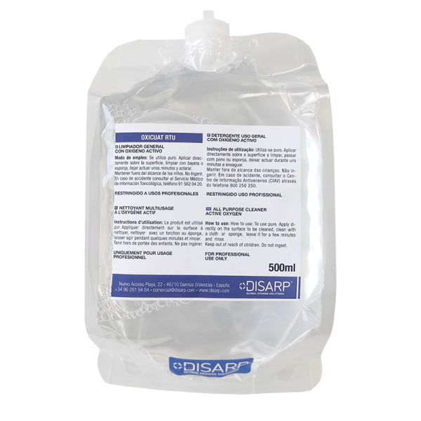 Detergente General OXICUART RTU con Oxígeno Activo 500 ml - Recambio DISARP Vetonek