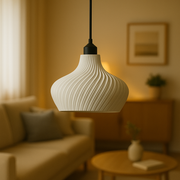 Lámpara Colgante "Daila" Color Blanco/Florón Negro/Cable Negro — Vetonek