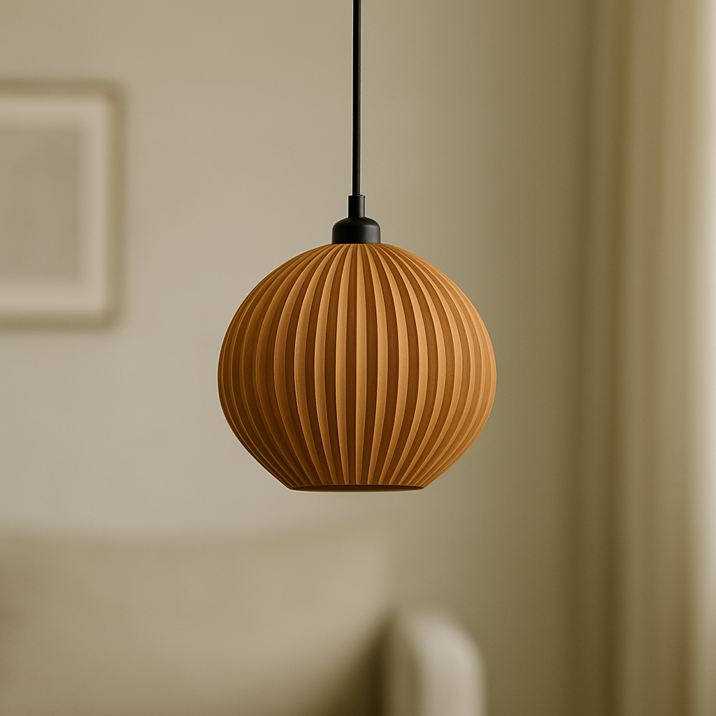 Lámpara Colgante "Idali" Color Beige/Florón Negro/Cable Negro — Vetonek