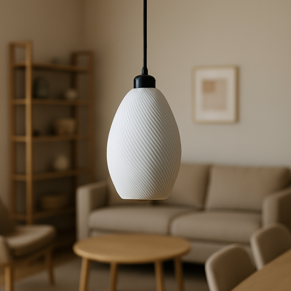 Lámpara Colgante "Paval" Color Blanco/Florón Negro/Cable Negro — Vetonek
