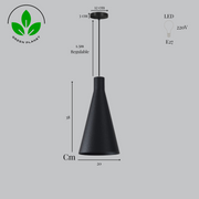 Lámpara Colgante "Shu" Color Negro/Florón Negro/Cable Negro — Vetonek (3)