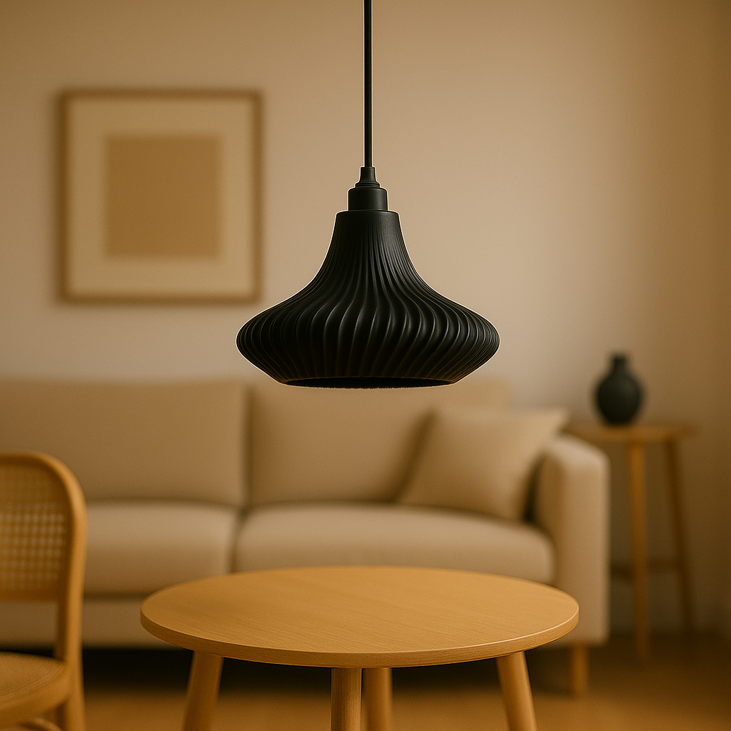 Lámpara Colgante "Vita" Color Negro/Florón Negro/Cable Negro — Vetonek