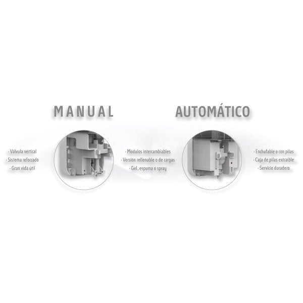 Dispensador de Jabón Automático o Manual Modular 12 Funcionalidades - Negro Mate Vetonek