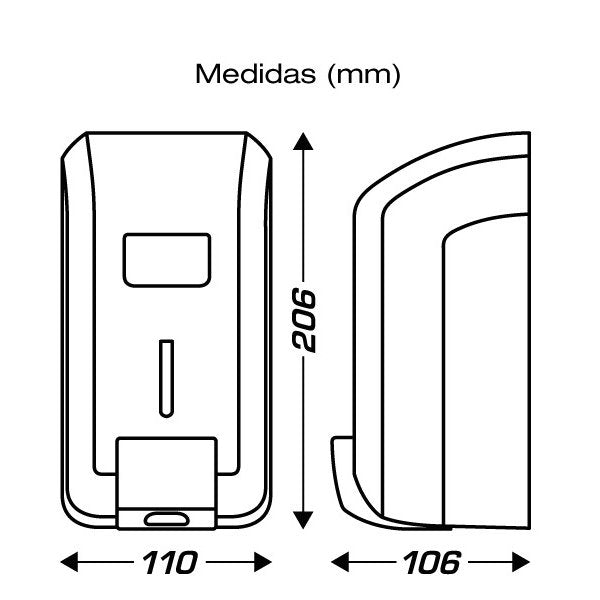 Dispensador de Jabón Líquido Plateado Clim Profesional Vetonek