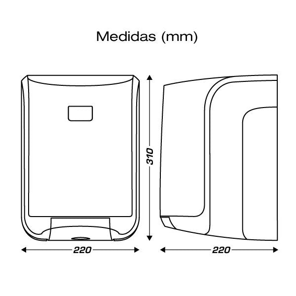 Dispensador Transparente para Bobinas Secamanos Papel Mecha CLIMLINE Vetonek