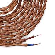 Cable Textíl Trenzado 2x0,75mm C-12 Oro Seda 5m — Vetonek