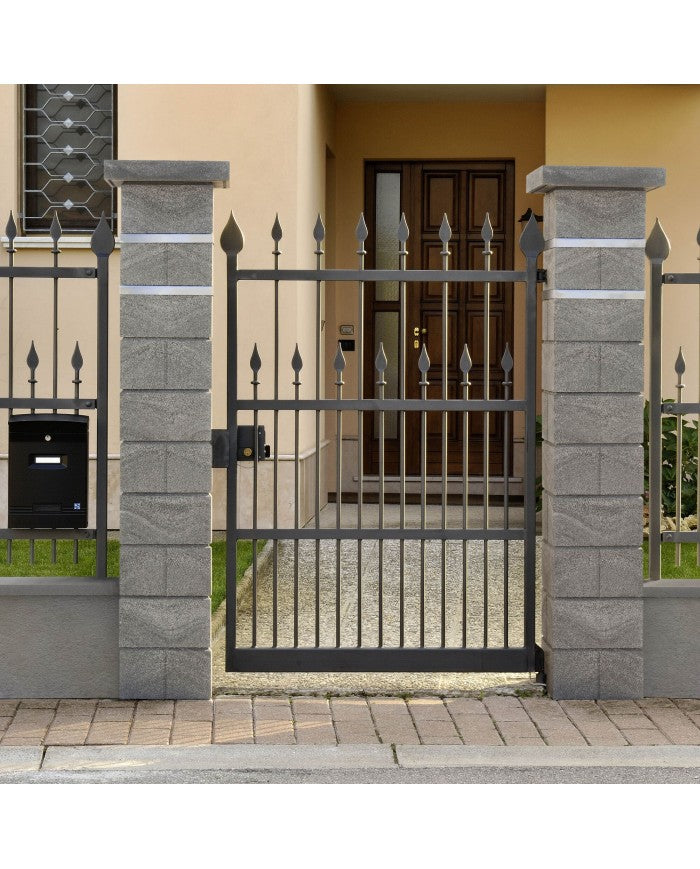 Embellecedor de acero inoxidable para pilares de hormigón, detalle decorativo de cerramiento - Vetonek