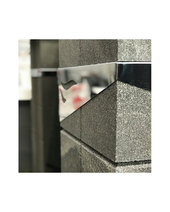Embellecedor de acero inoxidable para pilares de hormigón, detalle decorativo de cerramiento - Vetonek