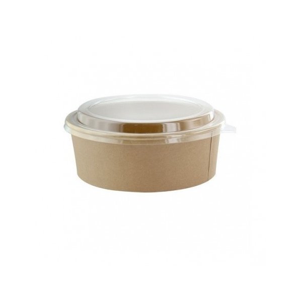 Ensaladera Kraft con Tapa 1050 ml - Pack de 50 Unidades Vetonek