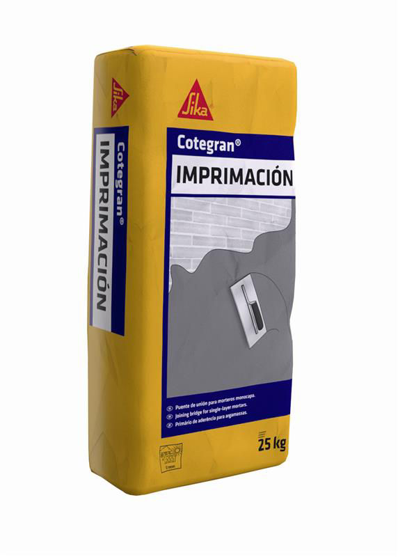 Saco de COTEGRAN IMPRIMACIÓN de Sika, mortero base de agarre para sistemas de mortero monocapa en fachada - Vetonek