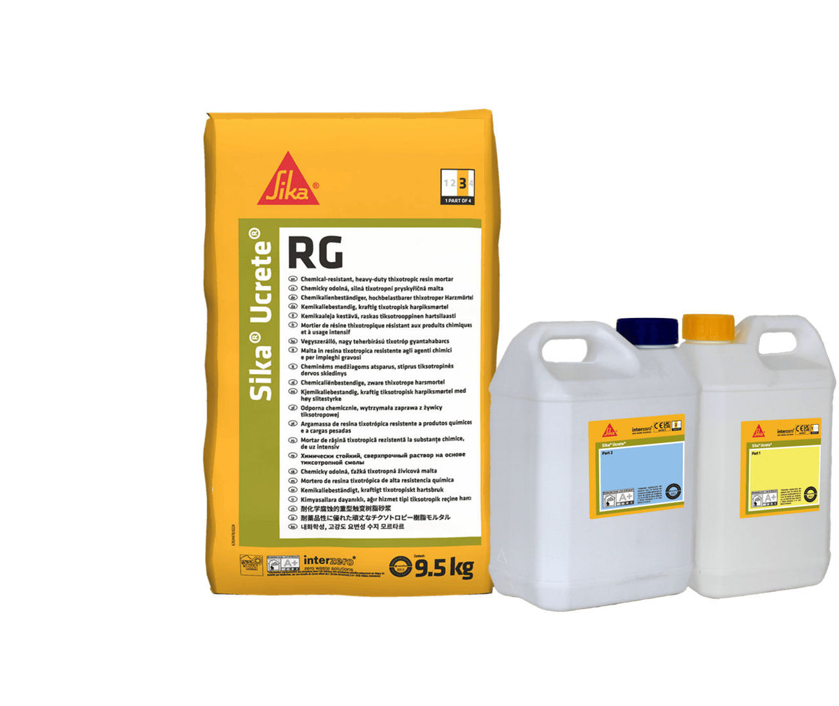 Lote de Sika® Ucrete® RG de Sika, mortero de poliuretano-cemento para revestimientos verticales y escocias sanitarias - Vetonek