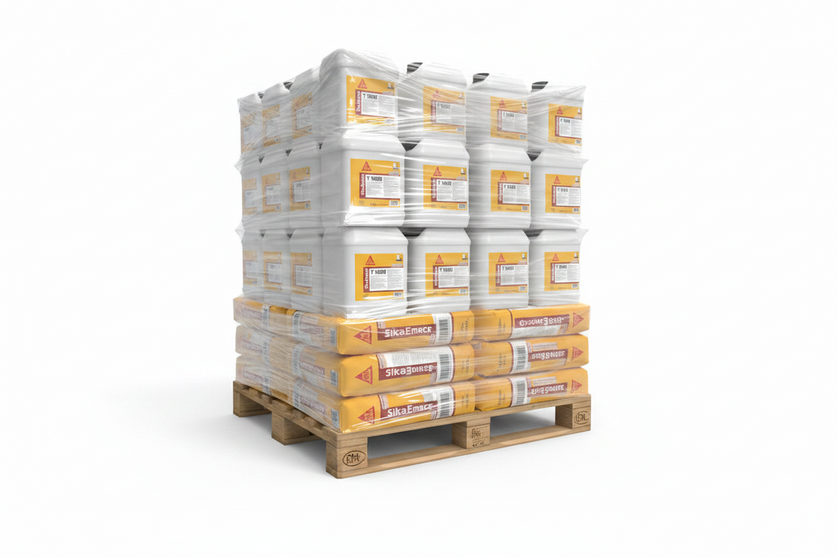 SikaEmaco® T 1600 de Sika, mortero híbrido bicomponente reforzado con fibras para reparar baches y firmes asfálticos - Vetonek