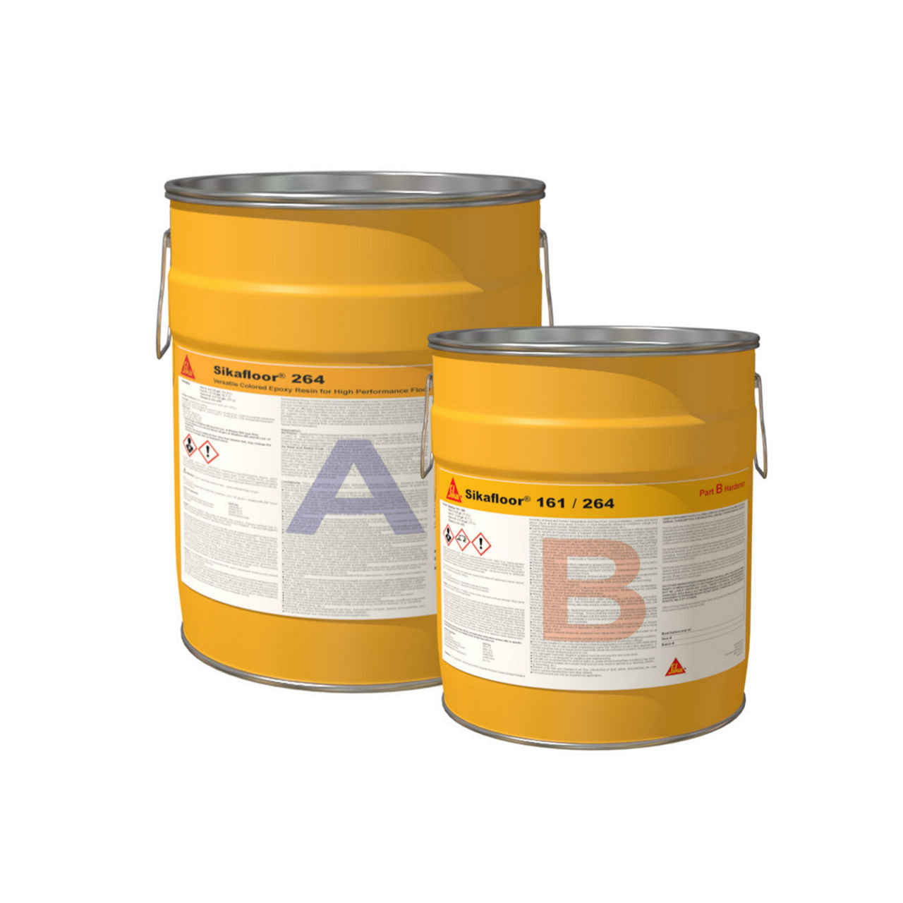 Juego A+B de 20 kg de Sikafloor®-264 de Sika, revestimiento epoxi bicomponente 100 % sólidos para sellado y recubrimiento de suelos - Vetonek