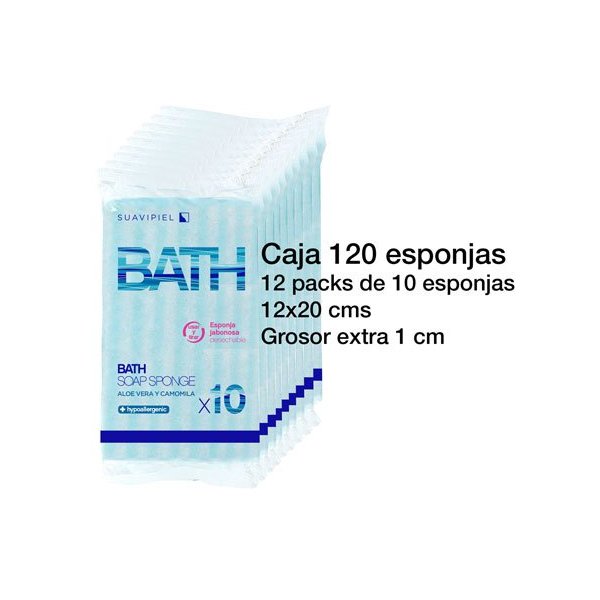 Esponjas jabonosas desechables con grosor extra - 120 unidades Vetonek