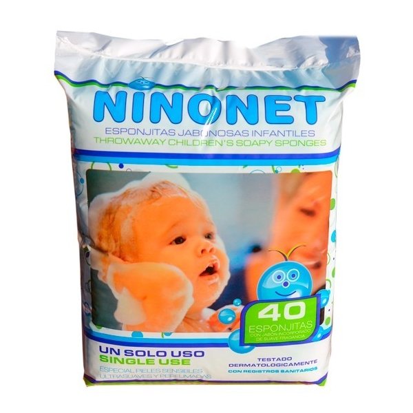 Esponjas Jabonosas Infantiles Ninonet - Pack 40 uds Vetonek
