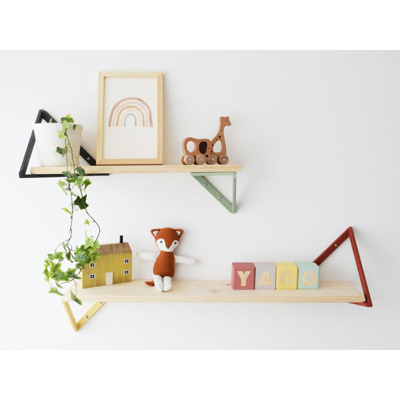 Estante infantil de madera maciza TRIANGLE en color personalizable Astideco