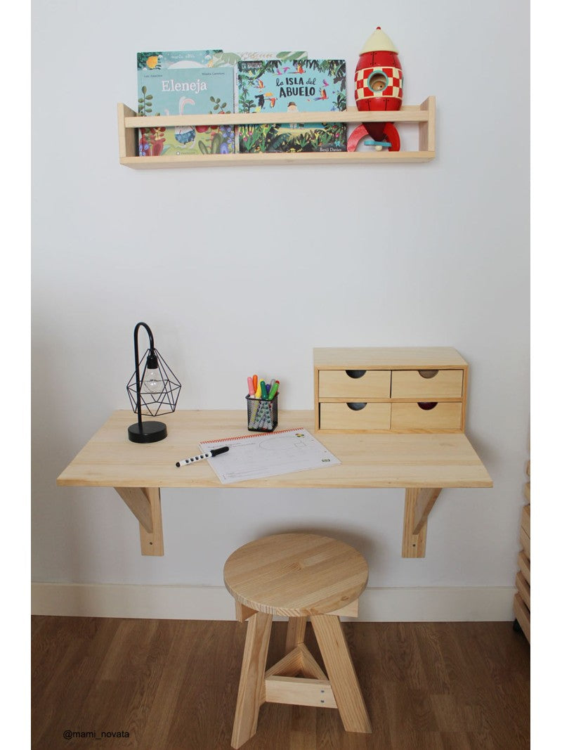 Estante para especias de madera de pino 60cm | Organiza tu cocina Astideco