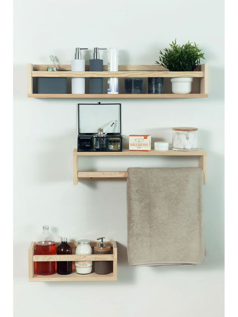 Estante para especias de madera de pino 60cm | Organiza tu cocina Astideco