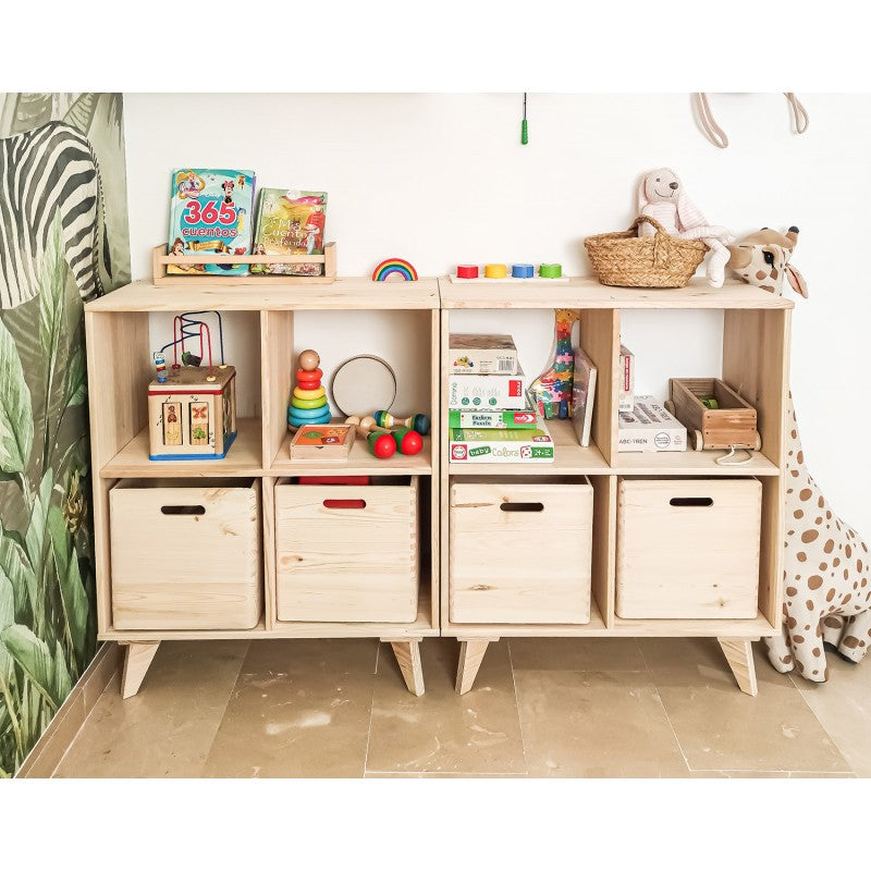 Estantería modular infantil DINAMIC 2x2 cubos Astideco