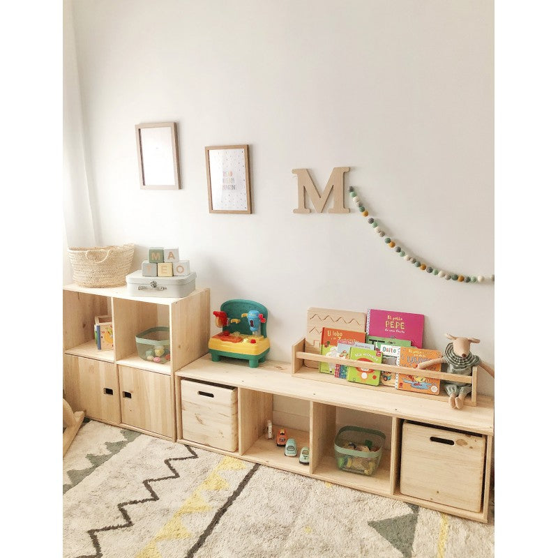 Estantería modular infantil de 4 cubos DINAMIC - Práctica y segura Astideco