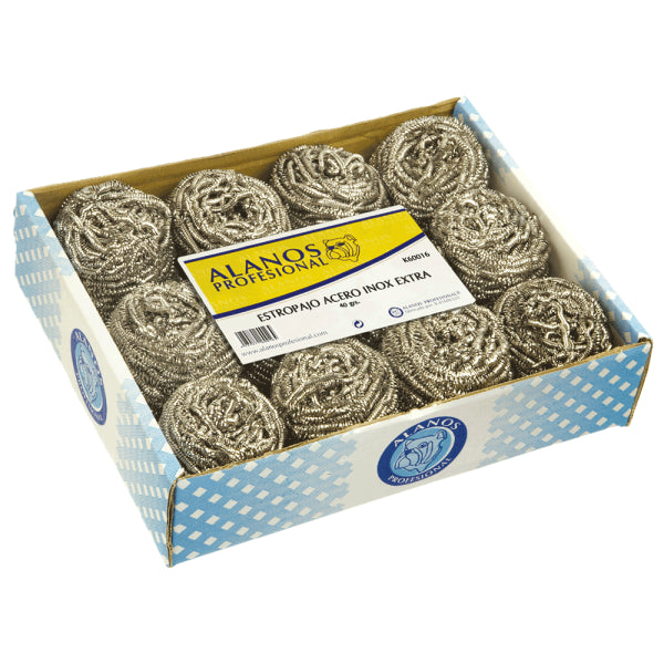 Estropajo de acero inoxidable gigante XXL - Pack de 12 Vetonek