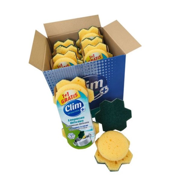 Estropajo salvauñas Clim Antibacterial - 16 uds (8 uds + 8 gratis) Vetonek