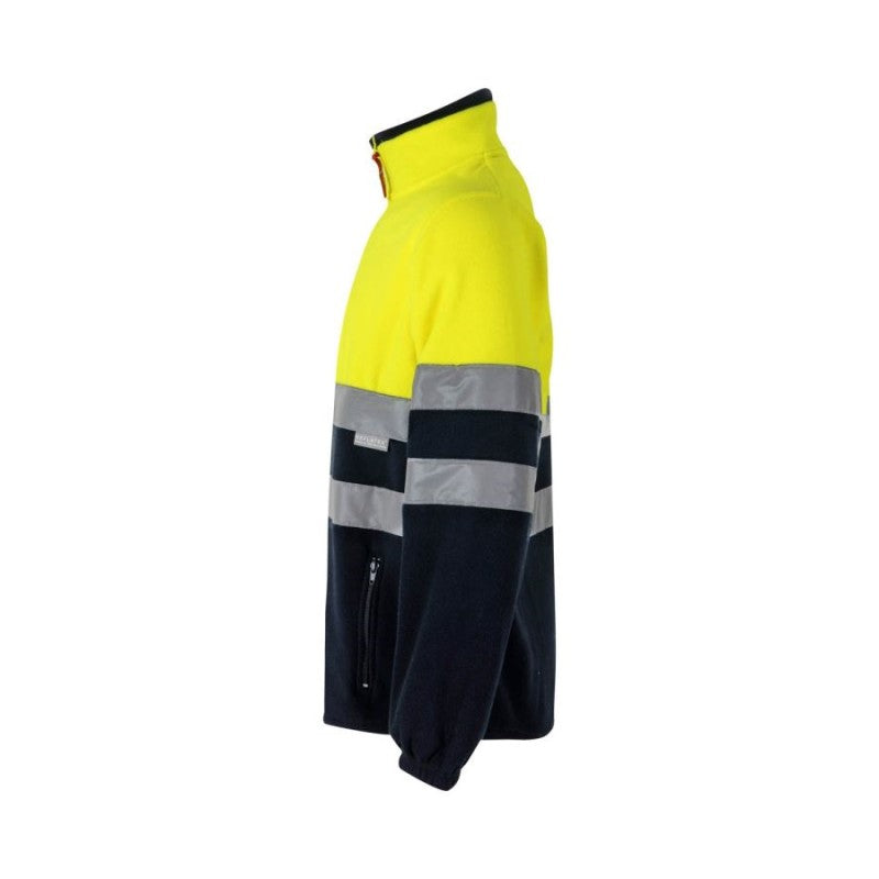 Forro polar bicolor Velilla 182 en verde y amarillo flúor - Vetonek