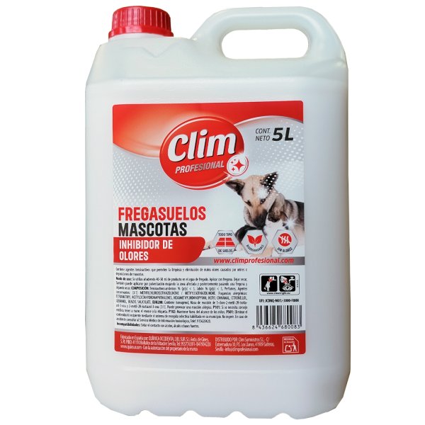 Fregasuelos Especial Mascotas Clim Profesional 5L - Acción Reforzada Vetonek