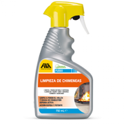 "Botella de 750 ml de FUEGO de FILA, limpiador de chimeneas con espuma activa. Formulado para limpiar a fondo hollín, grasa de combustión y residuos en superficies como cristal, piedra natural y artificial, ladrillo, acero y cerámica. Acción rápida y potente, ideal para mantener chimeneas limpias y seguras."