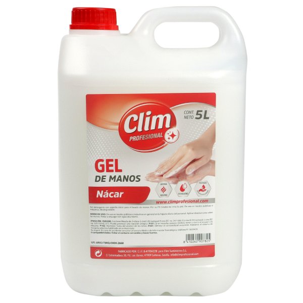 Gel de manos pH neutro - Caja 3 garrafas de 5 L Vetonek