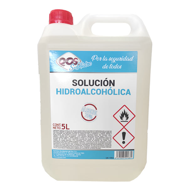 Gel Hidroalcohólico Desinfectante de Manos QOS - 5 Litros Vetonek
