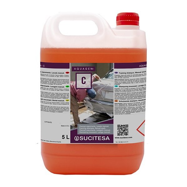 AQUAGEN C BP. Gel Espumante para Lavado Manual de Coche 5L Vetonek