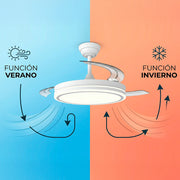 Ventilador DC Negro/Haya Función Verano-Invierno 72w 7200lm 3000-4000-6000k — Vetonek (7)