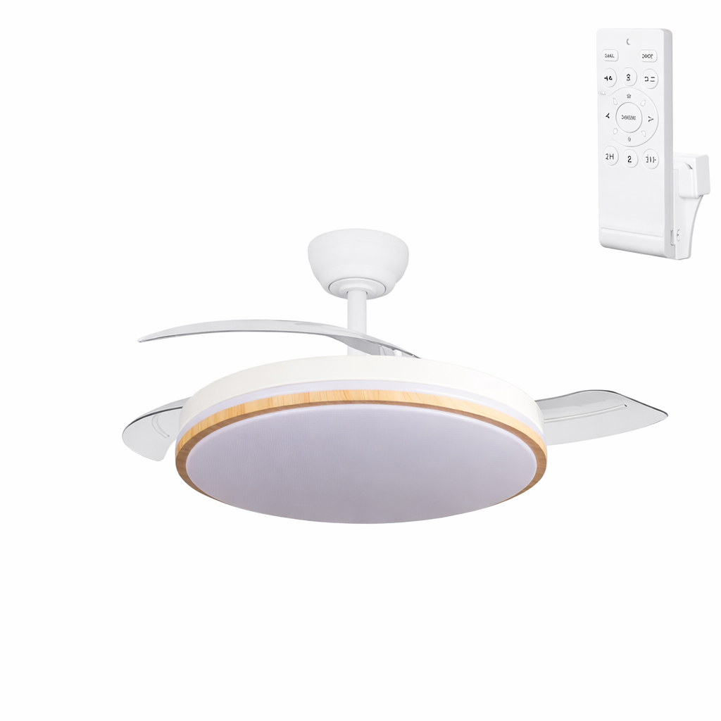 Ventilador Dc Blanco/Haya Función Verano-Invierno 60w 6980lm 3500-4000-6500k — Vetonek