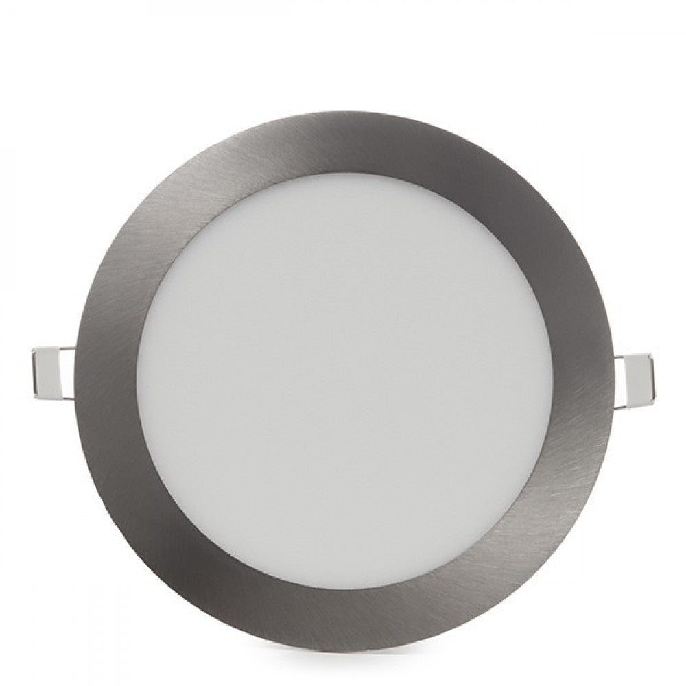Placa LED 18W 1800Lm 6000ºK Circular Niquel Satinado — Vetonek (3)