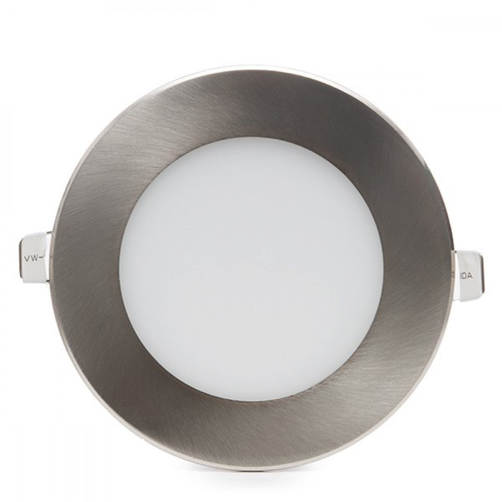 Placa LED 6W 600Lm 6000ºK Circular Niquel Satinado — Vetonek (3)