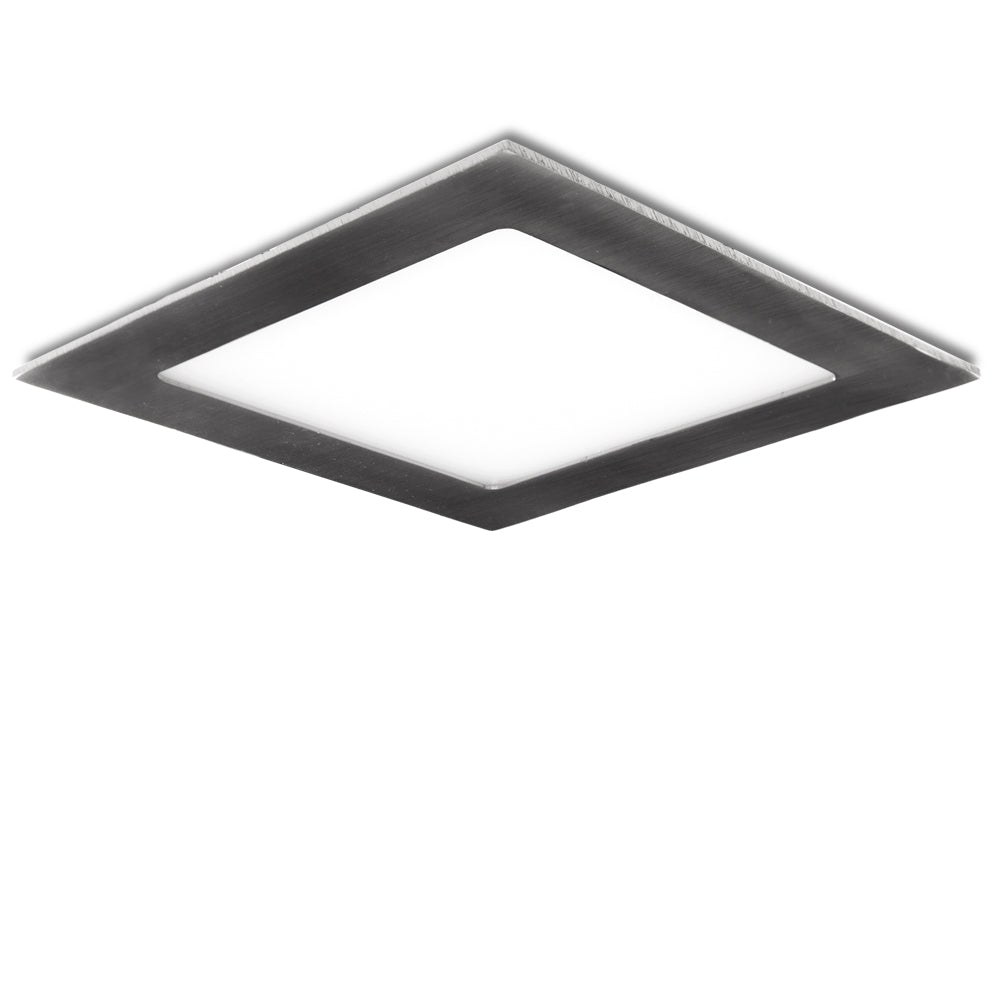 Placa LED 12W 1200Lm 6000ºK Cuadrada Niquel Satinado — Vetonek (2)