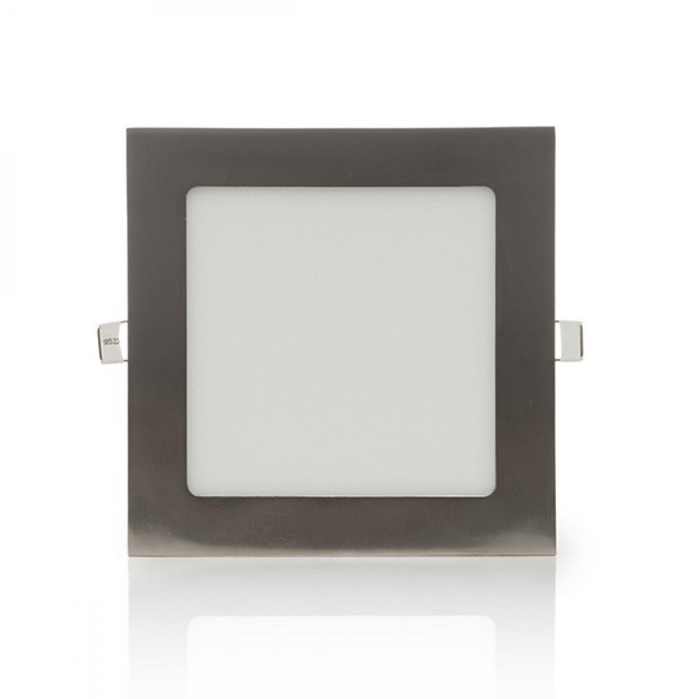 Placa LED 12W 1200Lm 6000ºK Cuadrada Niquel Satinado — Vetonek (3)