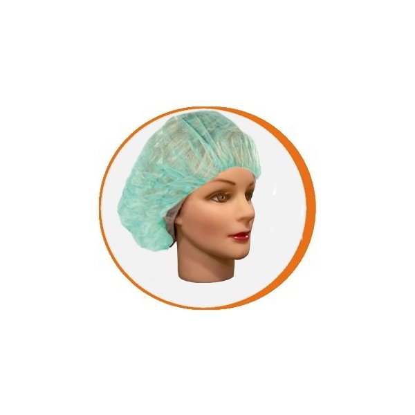 Gorro desechable redondo PP Verde - 1000 uds Vetonek