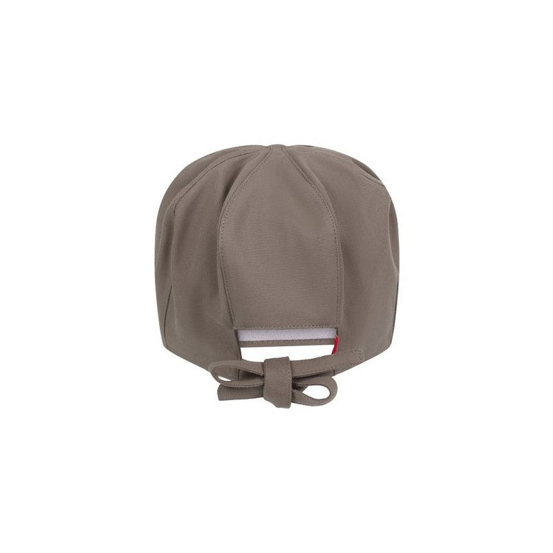 Detalle de las cintas del gorro de cocina orgánico Velilla 404014 - Vetonek
