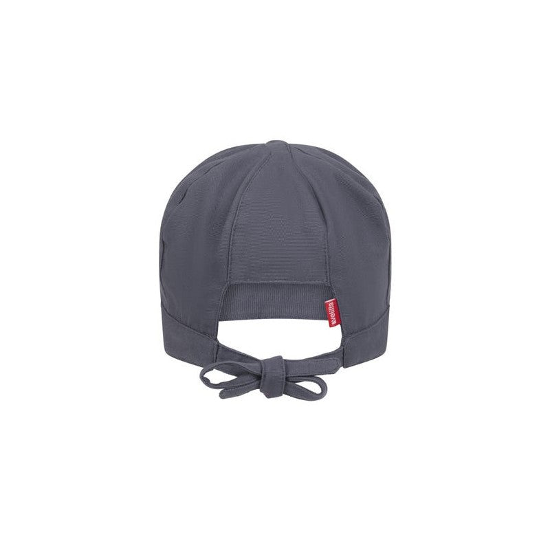 Detalle del cierre de cintas del gorro orgánico Velilla 404015 - Vetonek