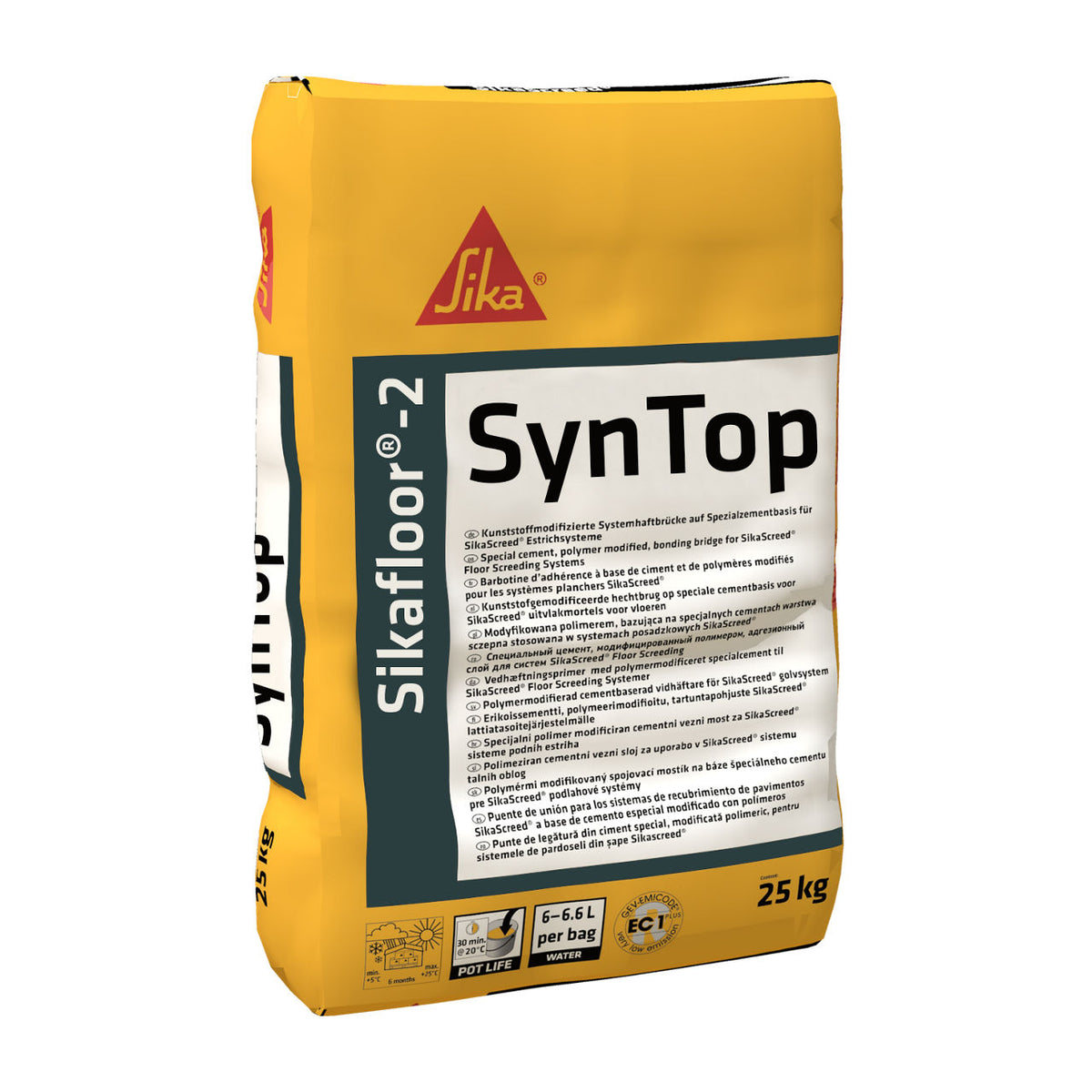 Saco de 25 kg de Sikafloor®-2 SynTop de Sika, endurecedor de superficie en polvo clase AR0,5 para capas de rodadura de pavimentos de hormigón - Vetonek