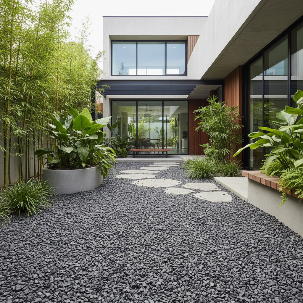 Grava de Basalto decorativa