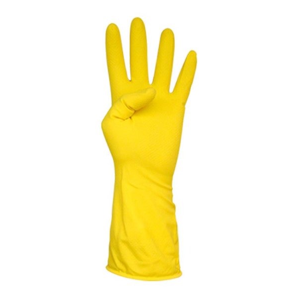 Guantes de limpieza de látex amarillo - Paquete de 2 uds Vetonek