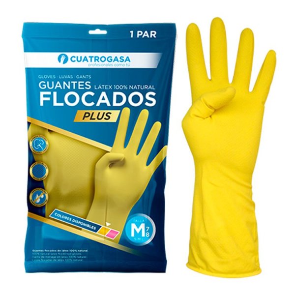 Guantes de limpieza de látex amarillo - Paquete de 2 uds Vetonek