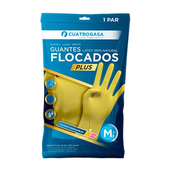 Guantes de limpieza de látex amarillo - Paquete de 2 uds Vetonek