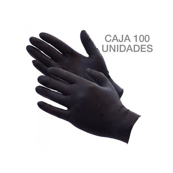 Guantes desechables SOFTSKIN de nitrilo negro sin polvo - 100 uds Vetonek